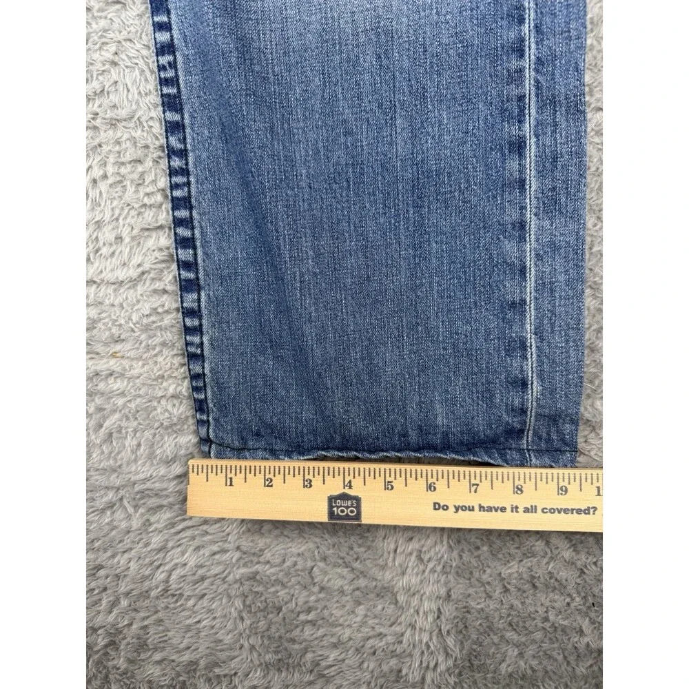 True Religion Ricky Straight Flap Pocket Jeans Mens 40x29 Blue Wash Denim Y2K